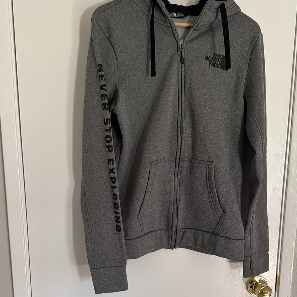 The North Face Charcoal Hoodie with Black Details